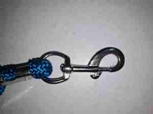 Laisse pour animaux de compagnie en corde tressée robuste bleue avec mousqueton pivotant en métal pour l'entraînement en extérieur – Vente en gros directe usine - Product Image 2
