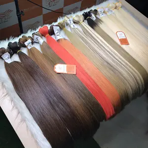 Hot Product Weft Straight Bundles Highlight Farbe 6-34 Zoll machen Perücken verlängerungen menschliches Haar