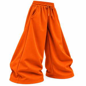 Shorts de survêtement amples pour homme de haute qualité - Tissu polaire polyester/coton, taille élastique, poches, coupe large, couleur unie - Product Image 3
