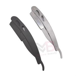 Rasoirs de barbier personnalisés acceptables pour les fabricants d'équipement d'origine (OEM), écologiques, pour le rasage du visage, en acier inoxydable, à lame simple, pliables, pour hommes - Product Image 2