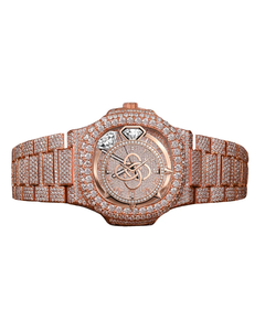 Reloj de Pulsera de Lujo con Moissanita para Hombre, con Incrustaciones de Piedras, de Acero Inoxidable, con Diamantes - Product Image 1
