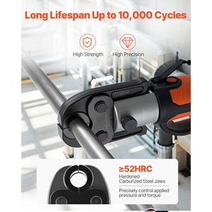 Kit di Pressatura MegaPress 7 Pezzi per Tubi in Acciaio al Carbonio Include 1/2'' 2'' Mordacchie di Pressione 3 Pezzi Anelli di Pressione 1 Pezzo Parti per Sistemi HVAC - Product Image 4