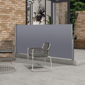 118.1 retrattile \ "X 62.99 \" schermo grigio scuro tenda da sole resistente UV Privacy Patio impermeabile schermo per finestre porta - Product Image 1