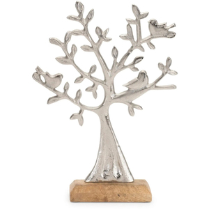 Handmade Decorative <b>Tree</b> of Life Metal Sculpture Nickel Polished Silver Aluminium Leaf Ornament for Modern Home Decor and Office - Product Image 3