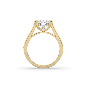 Bague unique en diamant de laboratoire rond brillant de 2,04 carats, or massif 14 carats, bijou léger pour un usage quotidien, cadeau élégant pour un anniversaire, pour elle - Product Image 2