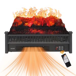Caminetto Elettrico SF413 23A da 23 Pollici, 1400W, Monocolore, con Cornice Effetto Legno, Cavo di Riscaldamento Incorporato, Piccolo, con Telecomando - Product Image 1