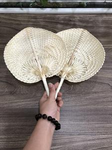 พัดไม้ไผ่ทำมือ งานสานธรรมชาติ ของที่ระลึกแบบดั้งเดิม พัดตกแต่ง - Product Image 5