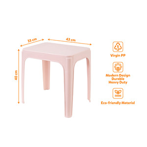Modern <b>Square</b> Coffee <b>Table</b> Durable Lightweight Virgin PP Plastic Eco-Friendly Stackable Indoor/Outdoor Use for <b>Kitchen</b> Bedroom - Product Image 2