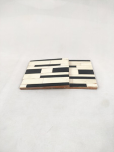 Sous-verres en bois écologiques de style moderne avec logo personnalisé, taille personnalisée, sous-verres en résine incrustée de pierre pour la maison, la cuisine, le café, VENTE - Product Image 5