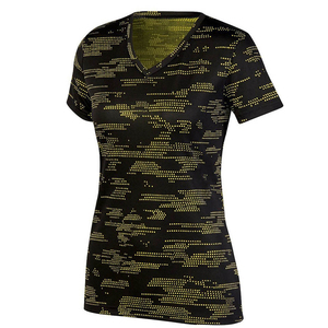 Camiseta de Manga Corta con Cuello en V para Hombre, Diseño de Camuflaje Negro, Secado Rápido, Transpirable, Estilo Urbano, Corte Ajustado, Tejido de 280 Gramos, 100% Algodón - Product Image 1