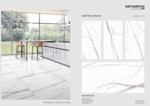 Carreaux de porcelaine très demandés, finition Satvario, en format 60x120cm, 600x1200mm, 24x48, pour applications intérieures haut de gamme. - Product Image 5