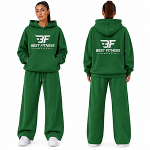Ensemble de survêtement premium sur mesure pour femme, 2 pièces oversize avec sweat à capuche, tenue décontractée élégante - Product Image 2