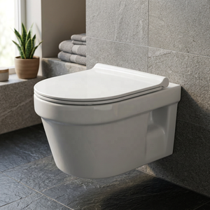 Sanitee Rimless Wall Hung <b>Ceramic</b> Toilet Water Closet Modern Wall Mounted WC <b>Pan</b> For Bathroom Sanitary Ware Products - Product Image 6
