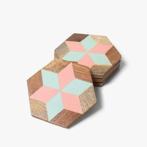 Eco Friendly Solid Wood Coaster Set Drink Cup Mat Non Slip <b>Table</b> <b>Protection</b> for Home Kitchen Coffee Shop At Competitive Price - Product Image 2