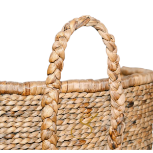 <b>Extra</b> <b>Large</b> <b>Laundry</b> <b>Basket</b> – Square Boho Hamper – Woven Decorative <b>Basket</b> – Storage <b>Basket</b> Made of Natural Water Hyacinth - Product Image 2