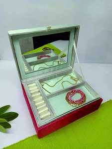 Caja de Joyería Rectangular de Terciopelo B.H CRAFTS, Bordado Floral con Cuentas, Diseño Tradicional, Cierre de Tapa, Decoración para el Hogar, Estuche de Almacenamiento - Product Image 2