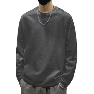 Camiseta Casual de Manga Larga para Hombre, de Alta Calidad, Tejido Premium, Cuello Redondo Cómodo, Ropa Urbana de Moda, Proveedor de Prendas al por Mayor - Product Image 4