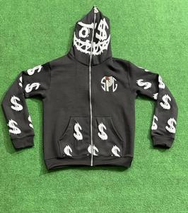 Sudadera con capucha y cremallera de alta calidad para unisex, 100% algodón polar, 500 GSM, productos personalizados - Product Image 4