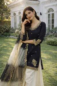 Nuevo Salwar Kameez Moderno de Georgette Pesado para Mujer 2024, de Secado Rápido, con Bordado, para Bodas, Todas las Temporadas, Proveedor Indio - Product Image 2