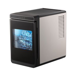 Macchina per il ghiaccio portatile da banco, produzione 22 libbre al giorno, ghiaccio a cubetti, autopulente, con pinza e accesso dal cassetto, elegante e pratica. - Product Image 1