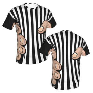 <b>Referee</b> Jersey Sublimation Plain Soccer Baseball <b>Referee</b> Uniform Adult Long Sleeve O-Neck Shirt 100% Cotton Oversized Solid - Product Image 4