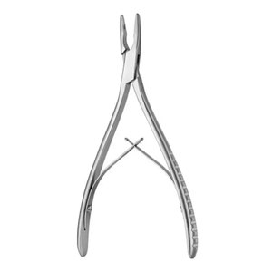 Rongeur à os manuel à double action 10x18mm en acier inoxydable, design droit et courbé, forceps chirurgical certifié CE - Product Image 4