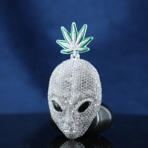 Hip Hop Bling Gold Plated Iced Out VVS Moissanite V for Vendetta Rapper Sterling Silver 925 Custom Mask Pendant - Product Image 3