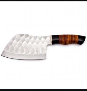 Couteau de chef forgé à la main avec manche empilé et finition diamantée - Product Image 1