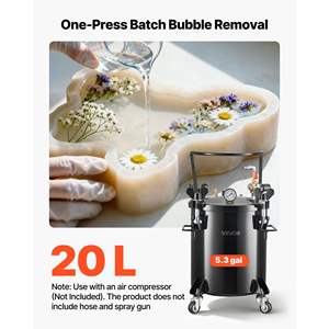 Olla a Presión de Acero de Alta Resistencia de 5.3 Galones/20 L para Pintura en Aerosol, Creaciones de Arte DIY, Tres Conectores Rápidos, Uso Doméstico - Product Image 2