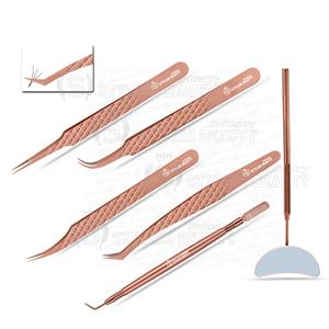 Pinzas de extensión de pestañas de acero inoxidable japonés de la mejor calidad Diseño de Punta puntiaguda Etiqueta privada Diferentes estilos disponibles - Product Image 4