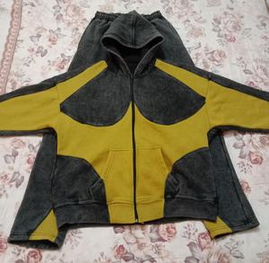 Sweat à capuche vintage oversize en molleton bouclette style hip-hop pour homme, motif dessin animé, respirant - Product Image 1