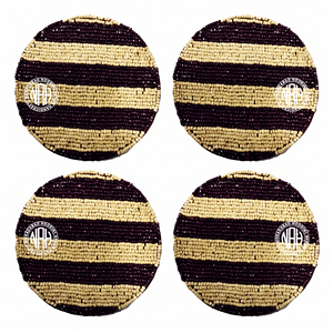 Ensemble de dessous-de-verre décoratifs en forme de flocon de neige perlé, or et blanc, pour les fêtes de fin d'année, tapis de table d'hiver, décoration de fête de Noël, sous-verres de luxe B2B - Product Image 4
