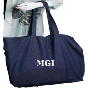 Extra-Large 100% Cotton <b>Canvas</b> Tote Bag Eco-Friendly Multi-Purpose Heavy-Duty Grocery & Beach Shopping Custom Logo Reusable - Product Image 2