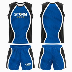 Uniforme de Atletismo de Verano, Diseño Digital, Material Suave, 100% Poliéster, Secado Rápido, Antibacterial, Transpirable - Product Image 1