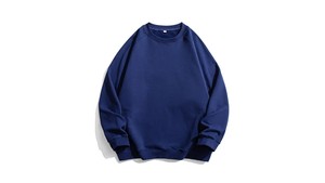 Sudadera de Cuello Redondo para Mujer, 100% Algodón, Tejido de Punto, Color Sólido, Otoño, Corte Regular, Manga Larga, Anti-Pilling, Bordado Frontal - Product Image 3