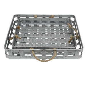 Fourniture d'usine personnalisée de luxe maison ovale plateau en acier inoxydable organisateur de table décoratif - Product Image 4