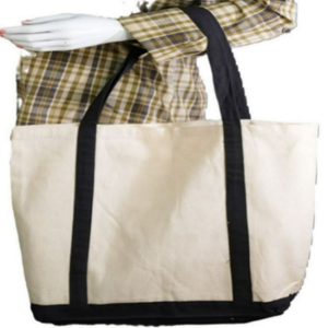 Bolsa de Tela de Lona 100% Algodón al por Mayor, Grande, en Blanco, Reutilizable para Compras, con Cremallera, Personalizable con Logotipo/Texto, para Uso Diario - Product Image 2