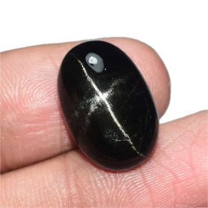 Diopsido Estelar Negro, Gema Suelta en Cabujón, Piedra Natural de Asterismo Negro, Mayorista, Comerciante, Vendedor, Tienda - Product Image 3