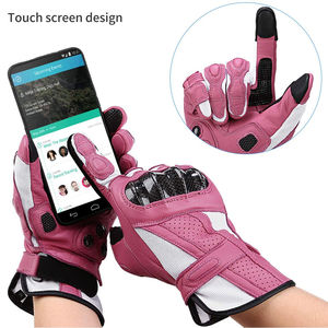 Gants de moto en cuir, compatibles écran tactile, protection des mains, confortables pour l'extérieur - Product Image 4