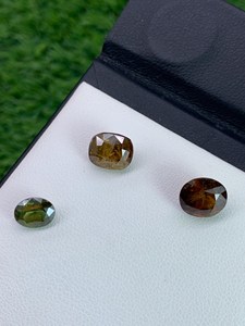 Pierre précieuse Sphène naturelle certifiée IGI, taille ovale, pierres facettées en vrac, collection pour la fabrication de bijoux, gris clair/foncé, 250 grammes - Product Image 6