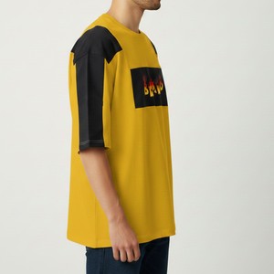 T-shirt Oversize Homme en Coton Premium Épais Streetwear Coupe Décontractée Épaules Tombantes Mode Décontractée Vente en Gros OEM ODM - Product Image 3