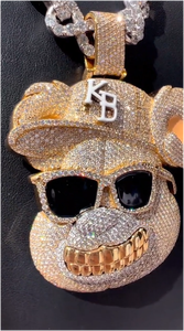 CONCEPTION Colgante Personalizado 3D con Personaje, Joyería Hip Hop con Moissanita, Cadena de Oro Bicolor para Hombre, Venta al por Mayor, GRA - Product Image 2