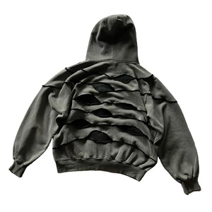 Sudadera con Capucha de Felpa 100% Algodón para Hombre, Estilo Holgado, Hombros Caídos, Diseño Sólido, Bordado, Personalizable, GSM - Product Image 2