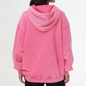 Sudadera con capucha informal de invierno con efecto desgastado para mujer, manga larga, longitud regular, unisex, estilo descolorido por el sol, la más vendida - Product Image 2