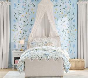 Cesta de mimbre con tapa festoneada, cesta decorativa para almacenamiento, organizador de ratán natural, perfecta para guardar juguetes en la habitación infantil - Product Image 4