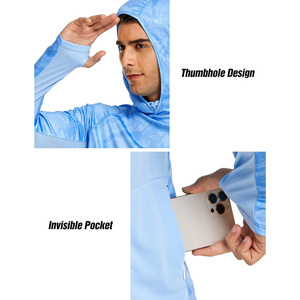 Chemises de pêche légères, respirantes, anti-UV, personnalisées, 100 % polyester, manches longues, UPF 50+, vêtements de pêche pour la pêche estivale - Product Image 5