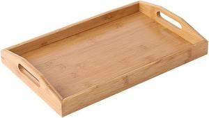 Bandeja de Servir Decorativa de Bambú Extra Grande para Té, Café, Desayuno, Otomana, Tipo Butler - Product Image 6