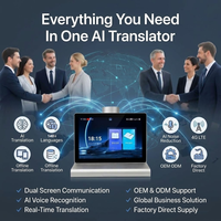 Traducteur vocal AI à double écran de 10,1 pouces, traducteur en temps réel pour les réunions d'affaires