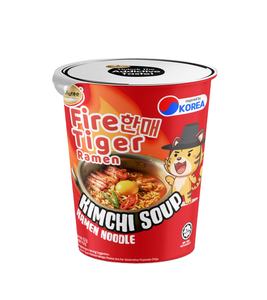 Sopa de Kimchi Picante Coreana Halal en Vaso, Sabor a Pollo, Baja en Carbohidratos, Horneada, 0 Grasas, Fideos Instantáneos Listos en 2 Minutos, Envío Inmediato, Empaquetado - Product Image 1