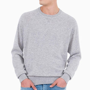 Sweat-shirt homme vert et noir à blocs de couleur, col rond décontracté, pull à manches longues en molleton de coton, haut élégant pour l'hiver - Product Image 1